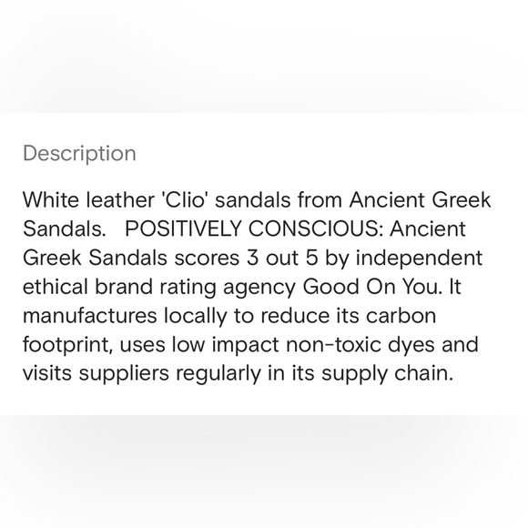 Ancient Greek White Clio Sandal - Picture 6 of 7